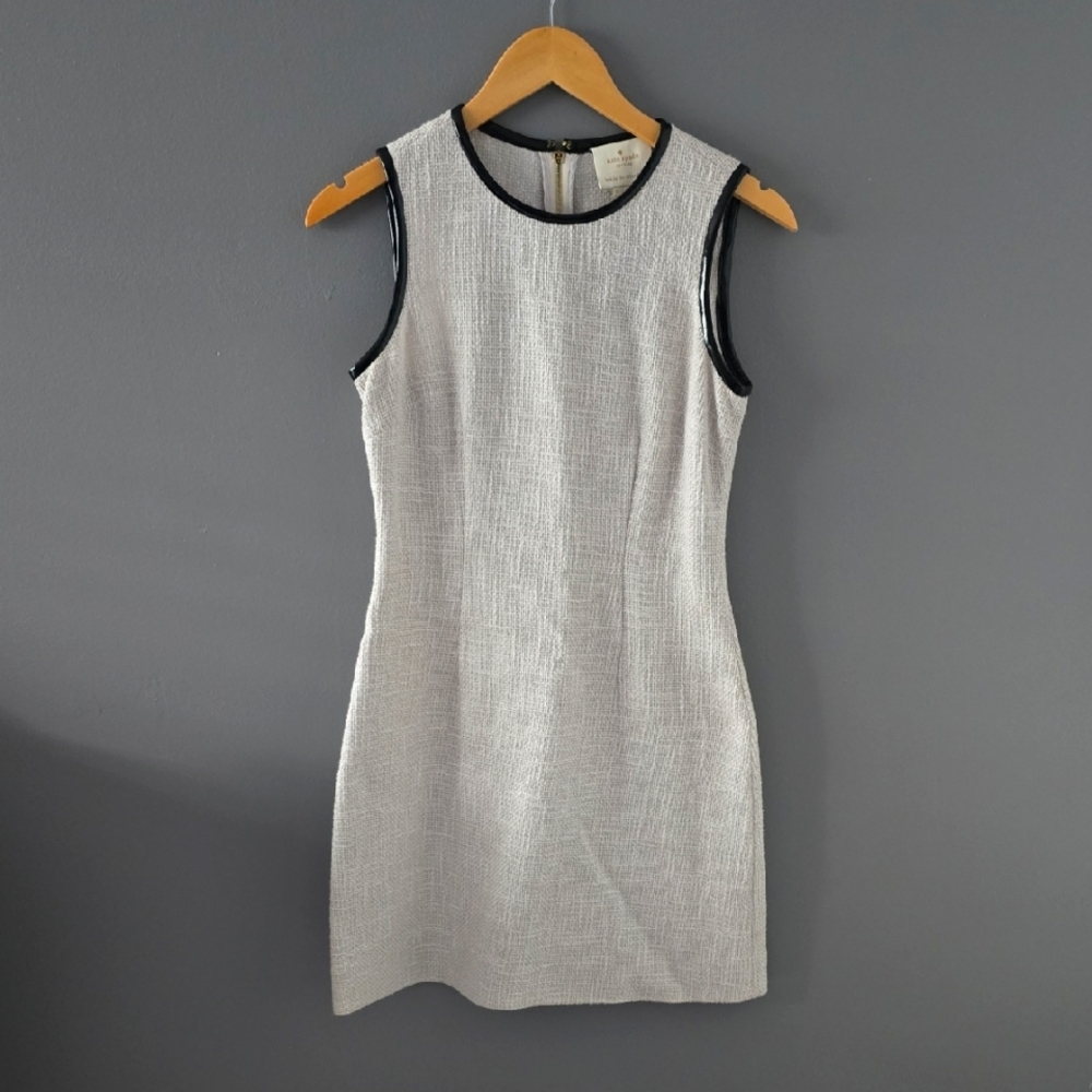 Kate Spade Sheath Tweed White Mini Dress Size 2